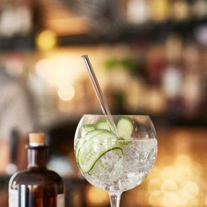 HALM Glasstrohhalme Wählbare Cocktail Rezepte Glasstrohhalme - individuelle Cocktails mit gravierten Maßen für perfektes Mixen - 6er Set