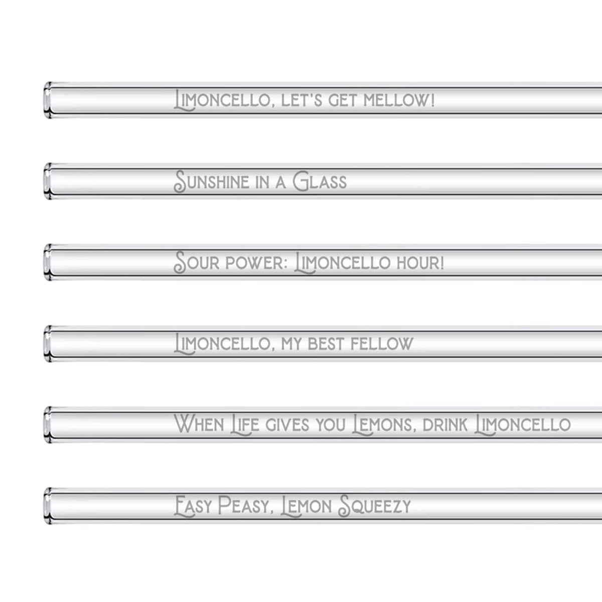 Verre à Limoncello Spritz - 6 phrases amusantes sur des pailles