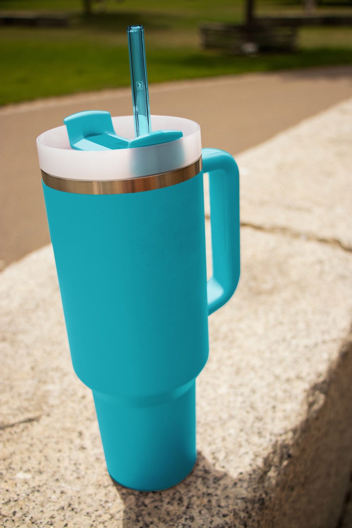 6x 30 cm Pailles en verre Stanley bleues pour gobelets 40oz & Quencher & bouteilles 3 nuances de bleu