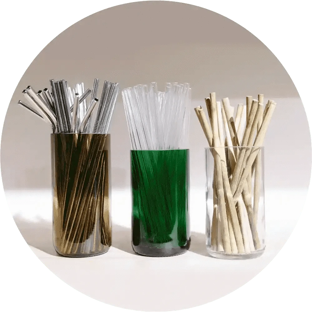 Wiederverwendbare Strohhalme Glasstrohhalme Metalstrohhalm Bambus Strohhalme Nachhaltig plastikfrei zero waste reusable straws glass straw metal bamboo