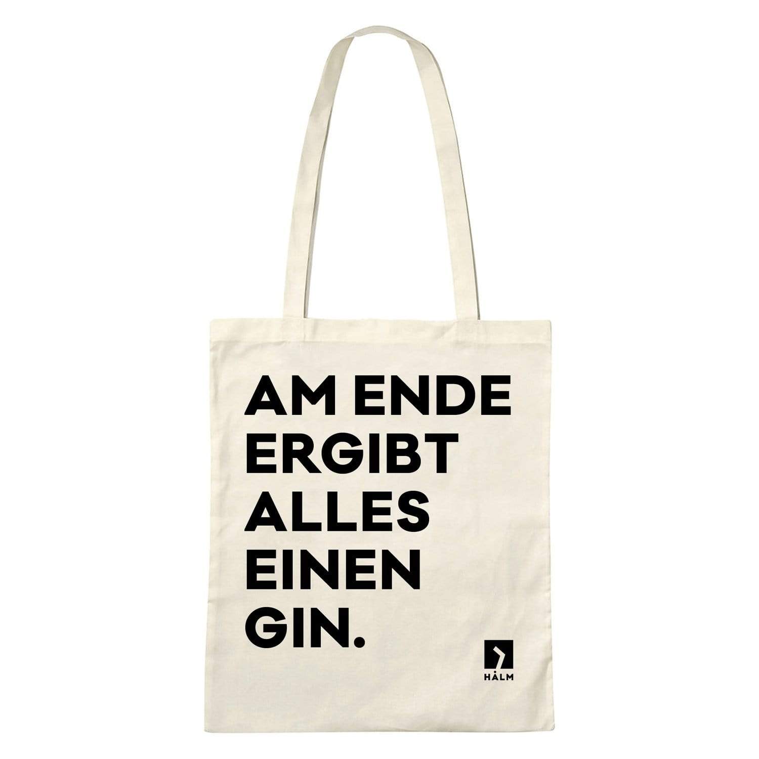 am Ende ergibt alles einen Gin Lustige Gin Sprüche Beutel Plastikfrei Tüte nachhaltige GOTS