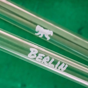 HALM Glastrinkhalme Berlin Urlaubs Geschenk sustainable gift from Berlin Glass Straws