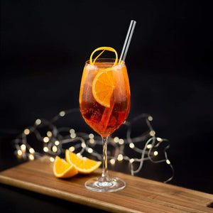 HALM glas strohhalme bio party cocktail aperol spritz fuer weinglaeser 20cm