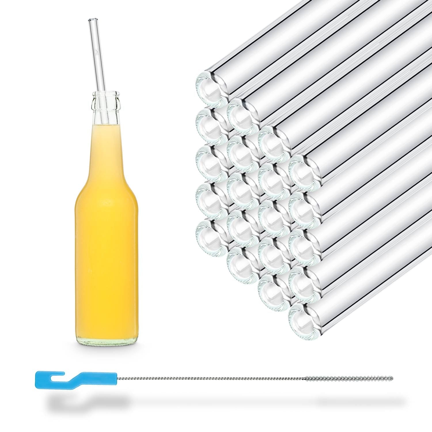 Große Menge Glastrinkhalme für flaschen bis 1 Litre 1000ml strohhalme Glass Straws for Event Waterbottles