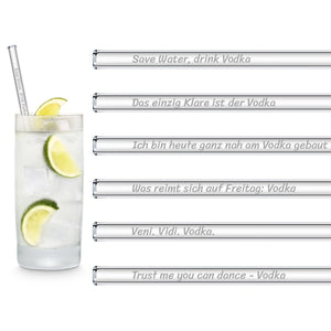 Alcoholic sprueche vodka cocktail party trinkhalme aus glas 6 stueck geschenk gin tonic