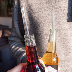 Glasstrohhalm fuer flaschen nachhaltig wasser limo saft cola bottle straws soulstraw 30cm