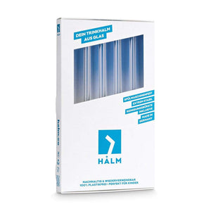 HALM Glasstrohhalme Glasstrohhalme in  Kristalloptik 20cm - 4 Stück