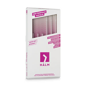 HALM glas strohhalme 6er set 15cm 20cm gemischt set plastifreie verpackung flustix