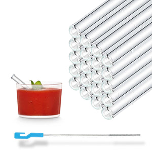 HALM kurze strohhalme fuer shot glaeser suppen strohhalm 10cm soup straw catering events 50 set